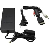 Power Cord Slim AC Adapter Charger Supply with AV Cable for Sony PS2 Playstation