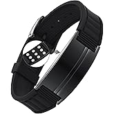 Feraco Ultra Strength Magnetic Bracelets for Men Women, Silicone Sports Wristband for Balance & Energy with Powerful Magnets, Waterproof & Adjustable Health Bracelet