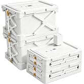 DUORAN Foldable Vacuum Compression Storage Box, 2Pack 112L Large Capacity Clothes Storage Bin with Lid, Stackable Closet Organizer for Blankets, Bedding, Sweaters and Seasonal Clothing（White）