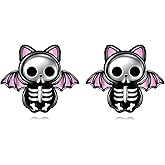 Animal Stud Earrings 925 Sterling Silver Small Cute Animal/Fruit Stud Earrings Jewelry Birthday Gifts for Women