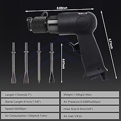 Aflybltol Short Barrel Air Hammer Kit, Includes 4