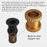 Mclcvp7re 4 Pack Universal Toilet Seat Screws Hinges Bolts Fittings Black view 2