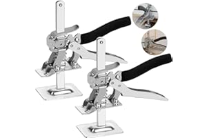 SISI HOT Labor Saving Arm Jack, 8 Inch Multifunctional Furniture Lifter Jacks for Installing Cabinet and Door Lifter Carrying 220 LBS, Hand Lifting by 3.9 inch (2PCS | Solid Rod)