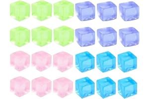 RYTOPT 24Pcs Stress Balls Fidget Toys Adults, Ice Cube Squeeze Toys - Square Squeeze Ball Sensory Toys, Stress Balls Toy to Adult, Squeeze Cube Fidget Squeeze Toys, Small, Halloween, Christmas, Party Favors