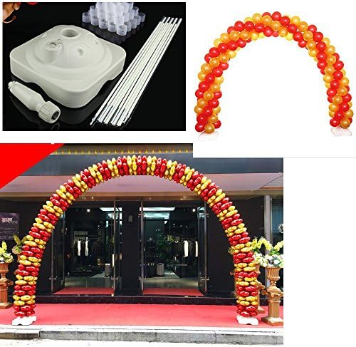 3.5X 2.7M Balloon Arch Stand Pot Kit Clip Wedding Party（White）