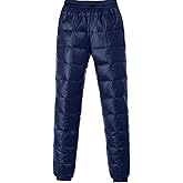 YEEFINE Men's Snow Pants Winter Warm Down Pants Insulated Utility Puffer Pants Ski Camping Trousers