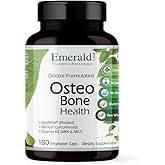 EMERALD LABS Osteo Bone Health - Immune Support & Bone & Joint Supplement with Vitamin D3, K2, Calcium, Magnesium, OptiMSM, Meriva Phytosome & More - 180 Vegetable Capsules