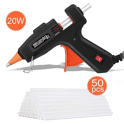 Tacklife Ggo20ac Pistola Colla A Caldo Classica 20w Con 50 Stick Di Colla Ad Alta Temperatura Grilletto Flessibile Per Fai Da Te Progetti