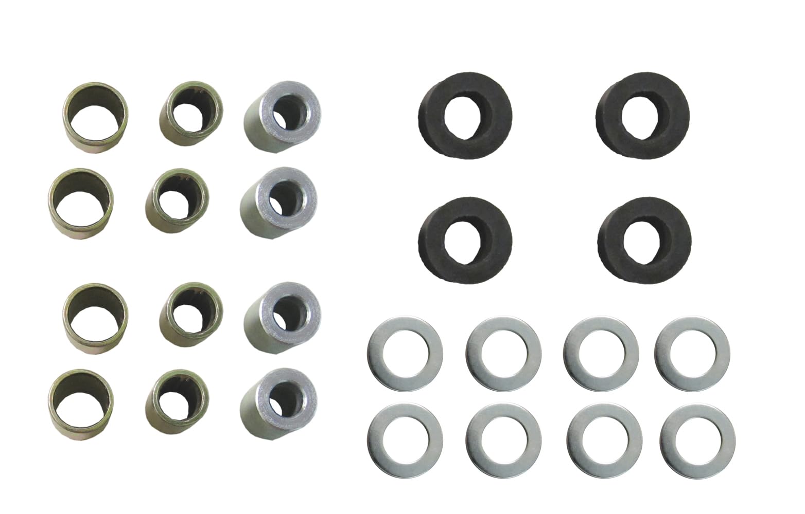 Motorcycle shock bush kit, complete set with rubber & metal spacers