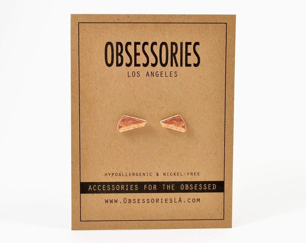 Handmade Grilled Cheese Sandwich Stud Earrings