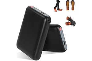 RTDEP 5V 5000mAh Li-Polymer Rechargeable Battery, Heated Socks Extend Batteries, Replacement Battery for Heated Slippers,Heated Gloves, Heated Hats-1 Pair(Without Gear Control)