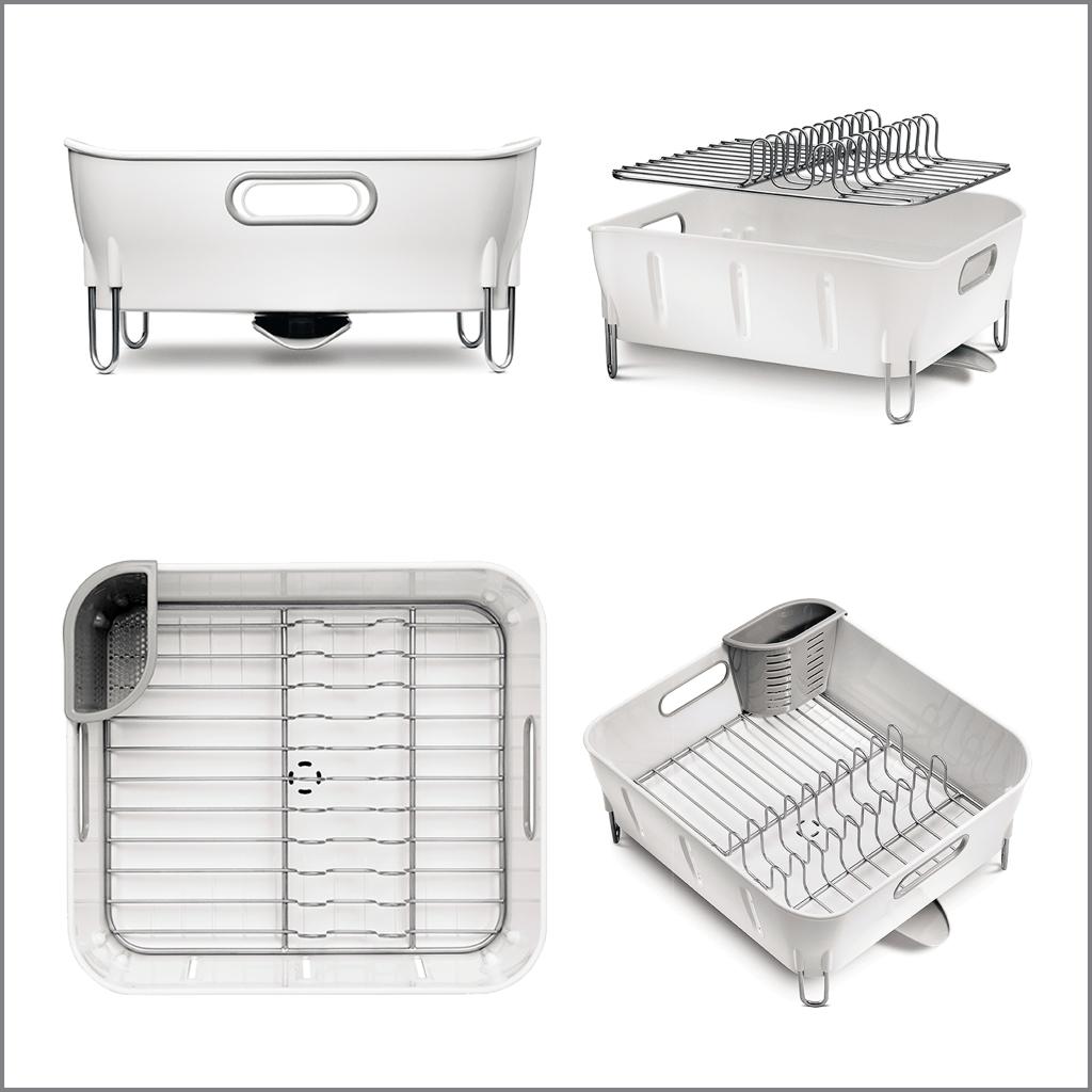simplehuman Plastic Compact Dishrack White Amazon.co.uk Kitchen & Home