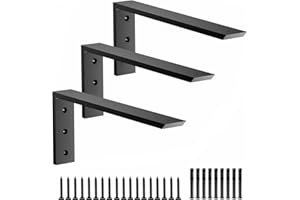 BLACTEA Premium Heavy Duty Countertop Brackets 16 inch 3 Pack (2/5" Thick),Granite Countertop Support 16" x 6" x 2 1/2",Shelf L Bracket Metal Corbels Suitable for Quartz,Wood,Concrete and Laminate Countertops