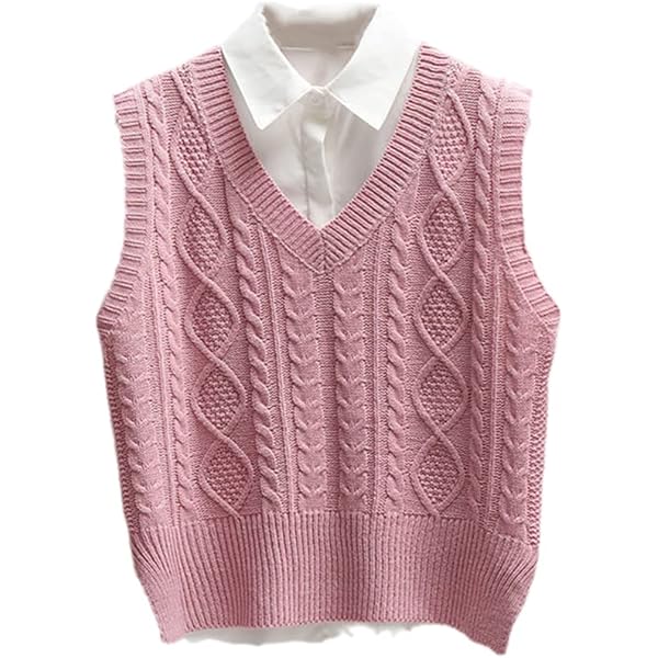 Women's Fashion Sweater Vest New Sleeveless Knitted V-Neck