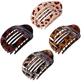 4 Pack Flat Hair Claw Clips for Women Nonslip French Hair Clips for Thick, Thin, Long, or Short Hair Matte Neutral Colors Comfortable & Strong Hold for Daily Wear, Weddings