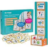 Visual Schedule Daily Routine Chart for Kids with Course - Autism ADHD | 100 Cards, Now &amp; Next Board, Finished Box, Storage Bag Plus Complimentary Course - Supports Language &amp; Communication
