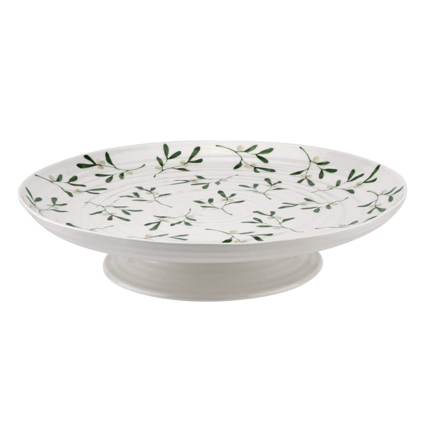 Portmeirion Sophie Conran Mistletoe Design Footed Cake Plate 32 cm