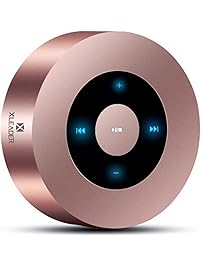 [LED Touch Design] Bluetooth Speaker, XLeader Portable Speaker with HD Sound / 12-Hour Playtime / Bluetooth 4.1 / Micro SD Support, for iphone/ipad/Tablet/Laptop/Echo dot (Rose gold)