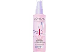 L'Oréal Paris Hair Expertise Glycolic Gloss Leave-in Serum with 4% Glycolic Acid, Hair Treatment for Shiny, Silky, Smooth, Hy