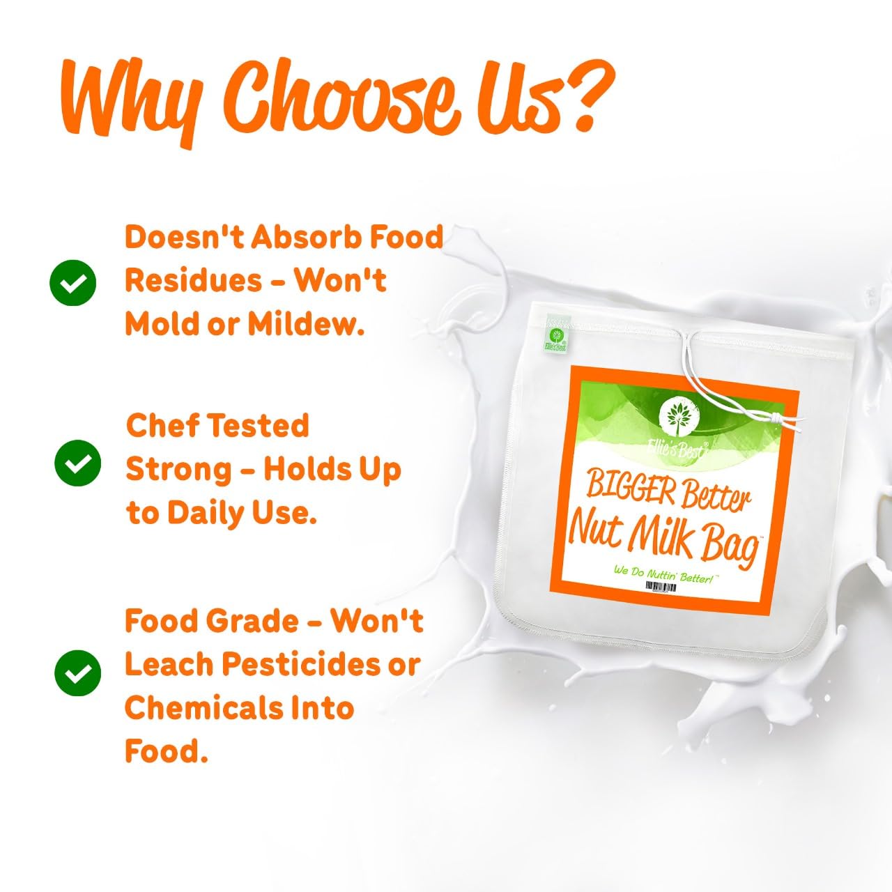 Pro Quality Nut Milk Bag 2 Pack - 12