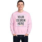 Lightfire Printing Custom DTF Crewneck Sweatshirt Personalize with Your Text Unique Custom Gift for Men, Women, Teens
