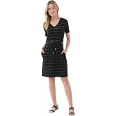 Joseph Ribkoff Black/Vanilla V-Neck Dress Style 221272