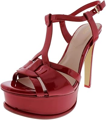 aldo red strappy heels