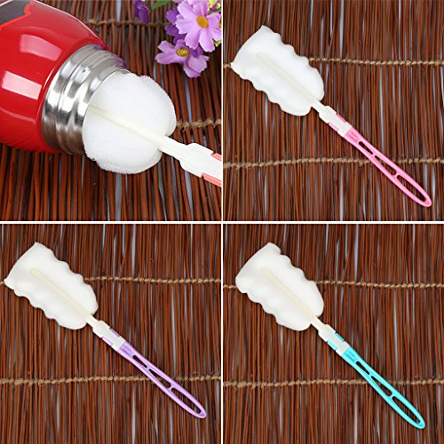 Sarora - Baby Milk Feeding Bottle Sponge Brush Nipple Cleaning Cup Scrubber Cleaner Tool - Thumbnail 3