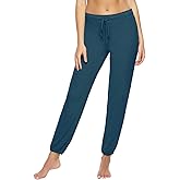 Felina | Victoria Drawstring Jogger Pant | Elasticized Cuffs | Lounge (Turkish Tile, X-Large)