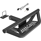 Hitch Step for 2" Hitch Receiver,Heavy-Duty Steel Tow Hitch Step Trailer for Truck/Car/SUV Vehicles,Rear Bumper Guard Protector with Pin Lock & U-Bolts Stabilize