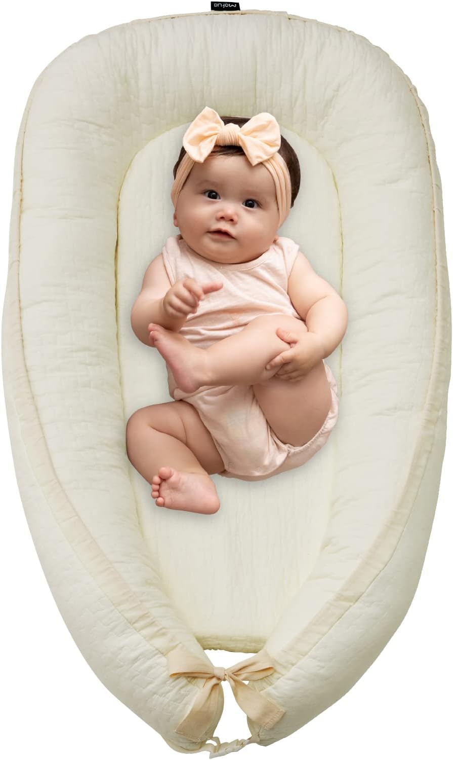 mofua モフア イブル ベビーベッド アイボリー やわらか ベッドインベッド 添い寝 ふんわり 綿100% IBUL CLOUD柄 キルティング 洗える 36540008商品画像