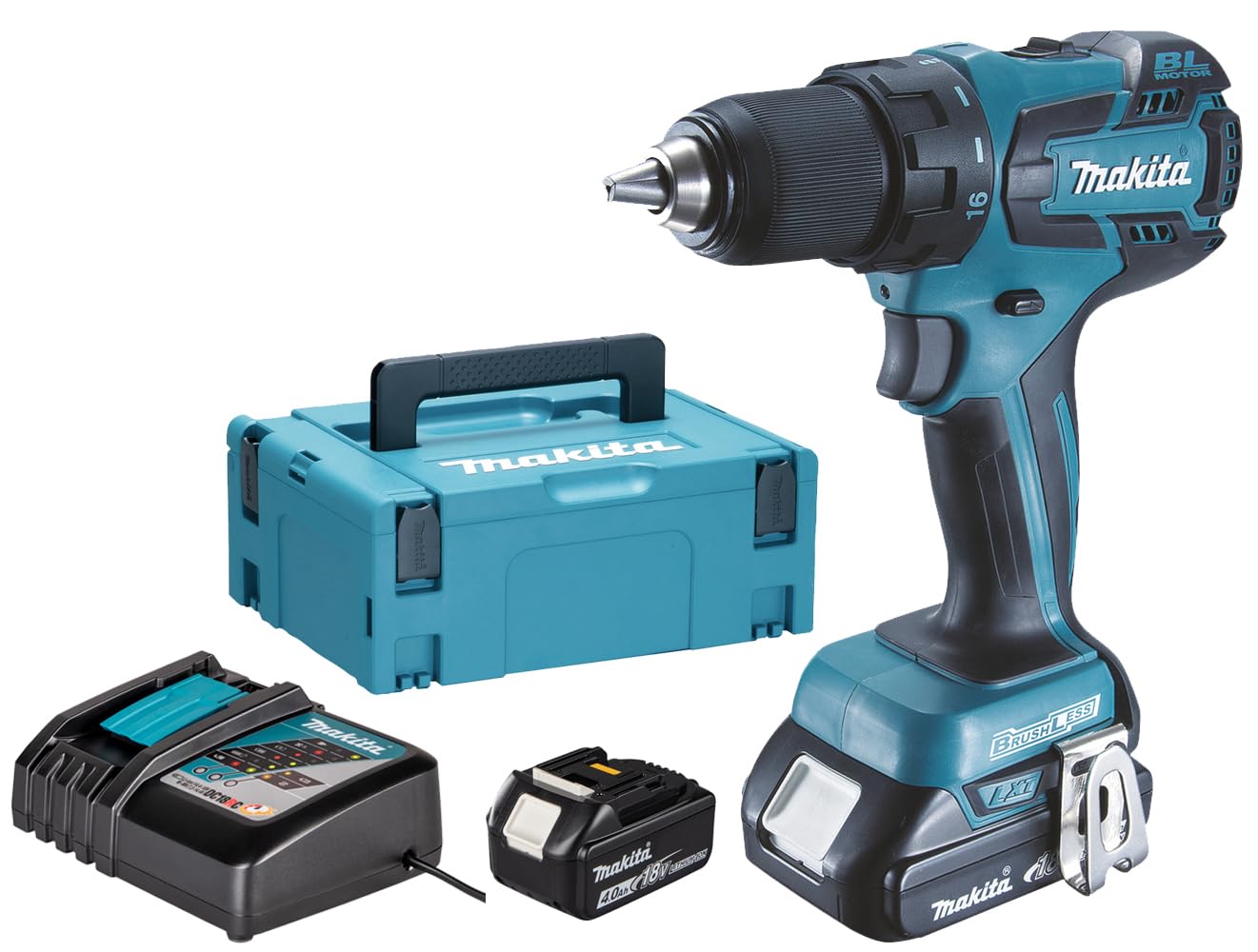 Makita DDF459RMJ Avvitatore a Batteria, Valigia Trasporto, 2 Batterie da 4.0 Ah