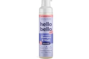 Hello Bello Ultra-Hydrating Baby Shampoo & Body Wash, Soft Lavender Scent, Tear Free & Safe for Sensitive Skin, Dermatologist Tested & Pediatrician Approved, 10oz Bottle