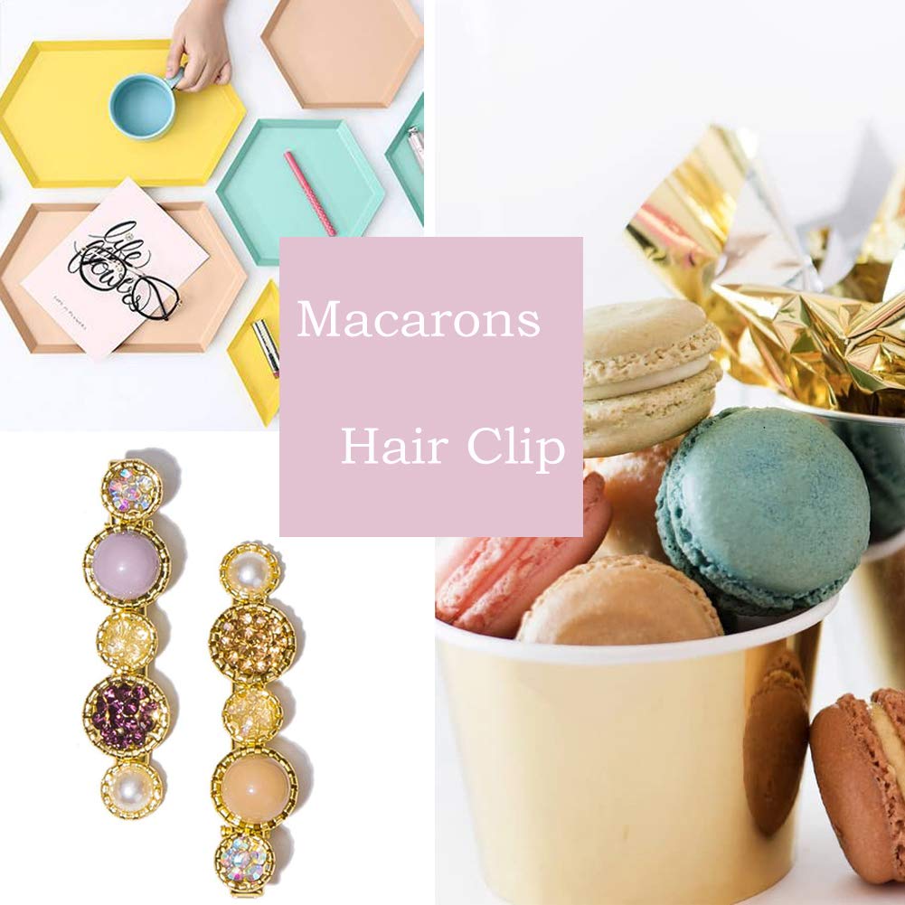 20 Pcs Macaron Hair Clips for Women Acrylic Pearl Hair Clip Handmade Pearl Hair Pins Gifts for Girls Hair Barettes for Women Fashion Hair Accessories for Party Wedding : Beauty