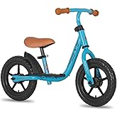 JOYSTAR 10"/12" Toddler Balance Bike for Girls & Boys, Ages 18 Months to 5 Years, Kids Push Bike with Footrest & Adjustable Seat Height, First Birthday Gifts for 2-5 Boys Girls