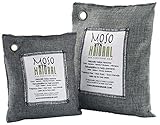 Moso Natural Air Purifying Bag. Bamboo Charcoal Air Freshener, Deodorizer, Odor Eliminator, Odor Absorber For Cars and Home. 200g 500g Charcoal Color