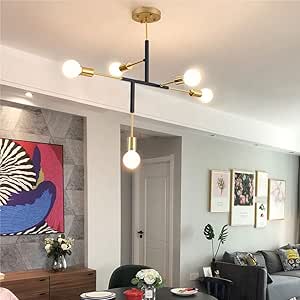 Amazon Com 5e27 845410cm Chandelier Nordic Geometric Linear