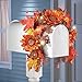 Collections Etc Solar Autumn Sunflower Harvest Mailbox Swag