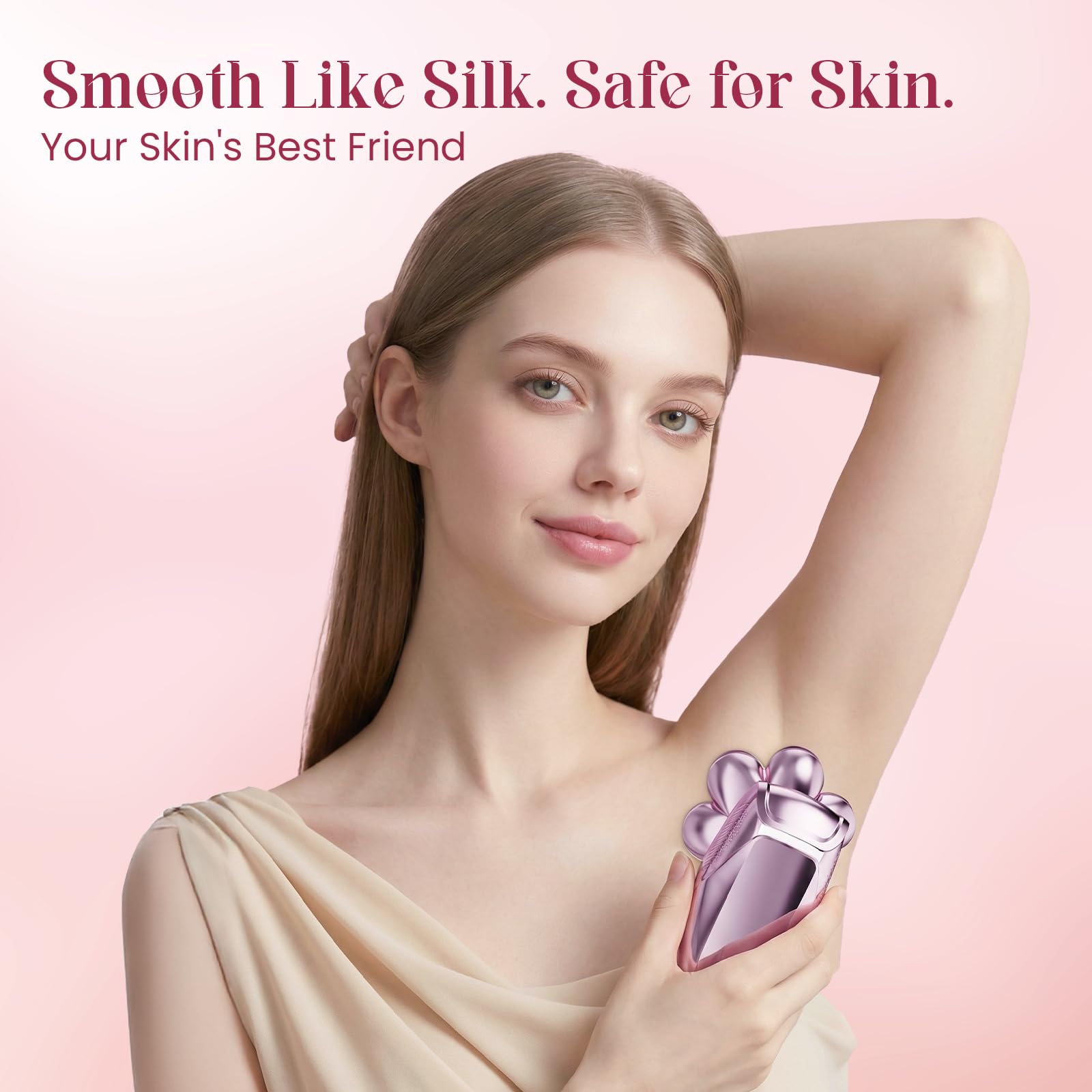 Condition photo showing New/Like New for electric razors for women - 7d electric shaver for women, ipx8 waterproof with usb-c fast charge, led display, 2 speeds & magnetic heads,azalea pink