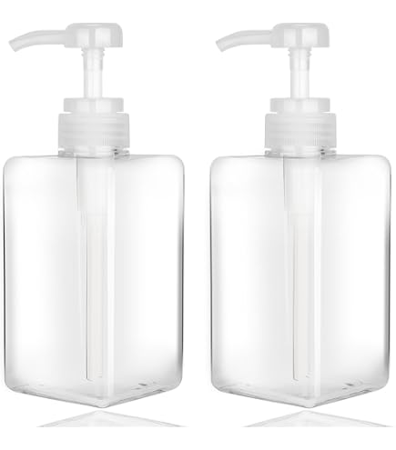 Lot De 2 Distributeurs De Savon 250 Ml & 500 Ml En Verre Ambré, Sans