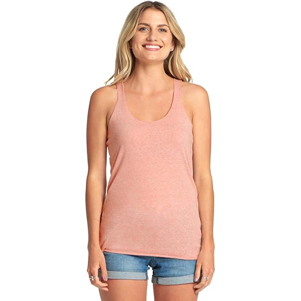 Next Level Apparel Women's Ideal Racerback Tank - Pink-Turquoise, XX-Large (60% Cotton 40% Polyester)