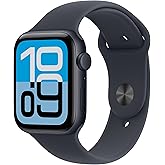Apple Watch SE 3 [GPS 44mm] Smartwatch with Midnight Aluminum Case with Midnight Sport Band - M/L. Fitness and Sleep Trackers, Heart Rate Monitor, Always-On Display, Water Resistant