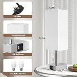 Aooshine Touch Control Bedside Lamps Set of 2 3-Way Dimmable USB-C Ports view 8