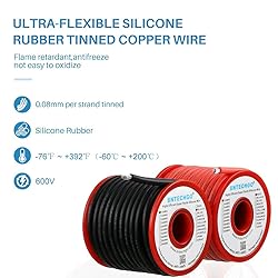 BNTECHGO 12 Gauge Silicone Wire Spool red and Black