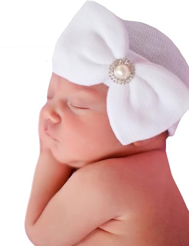 newborn pearl bow hat