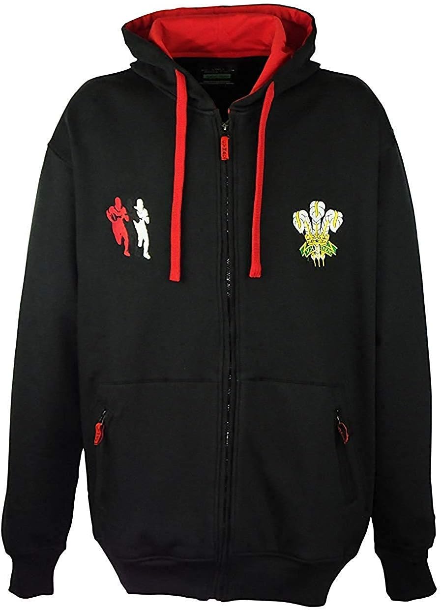 Brooklyn Clothing Big Size Rugby Hoodie Jackets Zip Up Six Nations - Wales