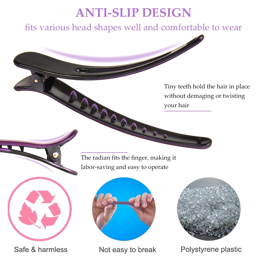 Hair Clips for Women, 12 PCS Colorful Non-Slip Alligator Hair Clips for Styling and Sectioning Professional Salon Hair Accessories Girls Ideal Gifts (3.5 inch) : Beauty