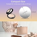 FUNT0UCH Travel Magnifying Mirror Set 10X/20X 4.1in White 2PCS Suction Cups view 2