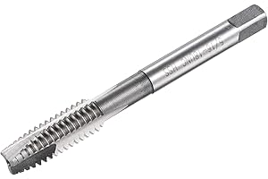 uxcell Spiral Point Threading Tap 5/16-18 UNC, HSS (High Speed Steel) Machine Thread Screw Tap 3 Straight Flutes Uncoated Tap