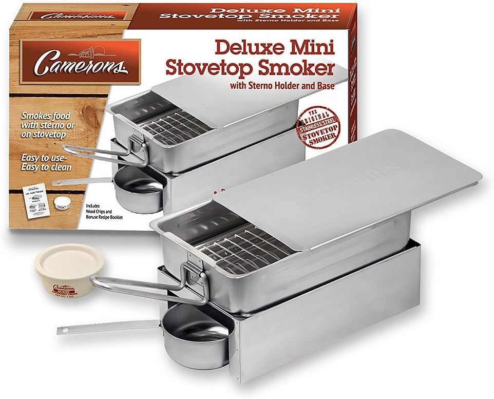 Stovetop Smoker Deluxe Mini Stovetop Smoker with Sterno, Base and